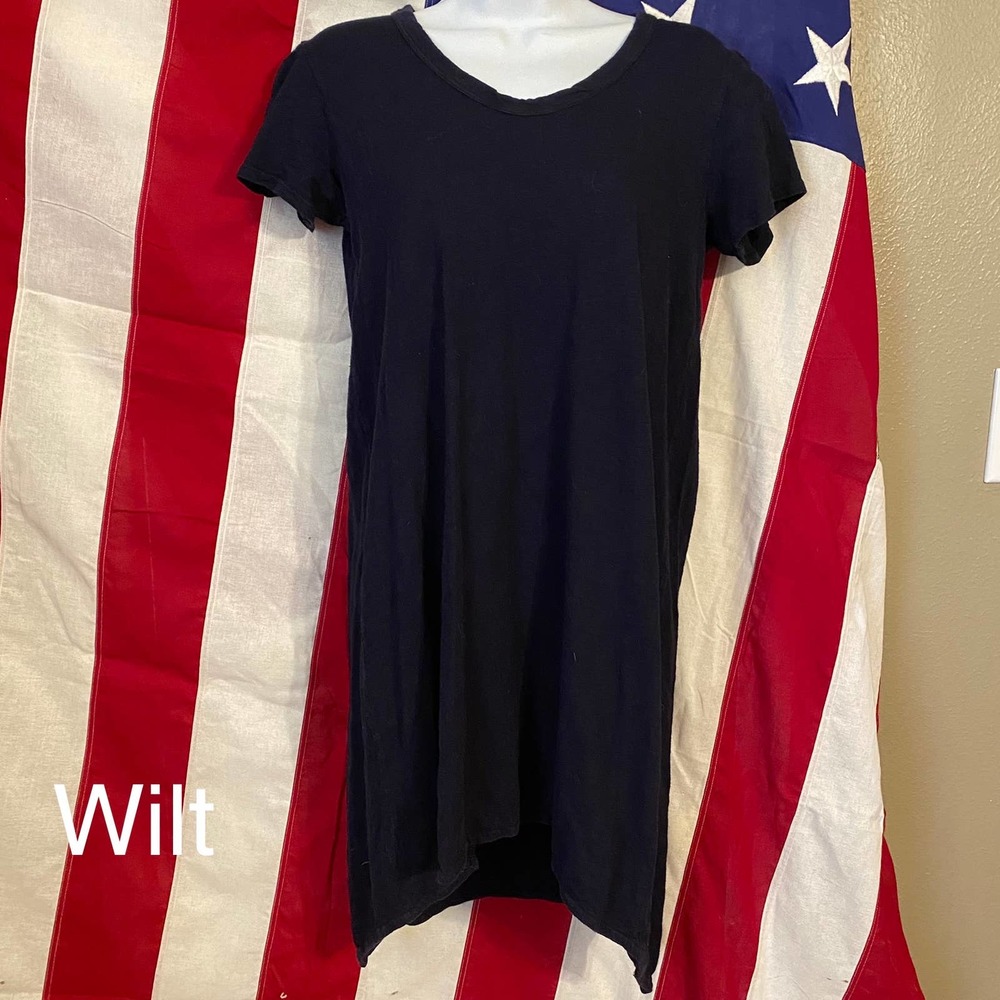 Womens XS Wilt Navy Blue Crew Round Neck Tshirt Shift Dress